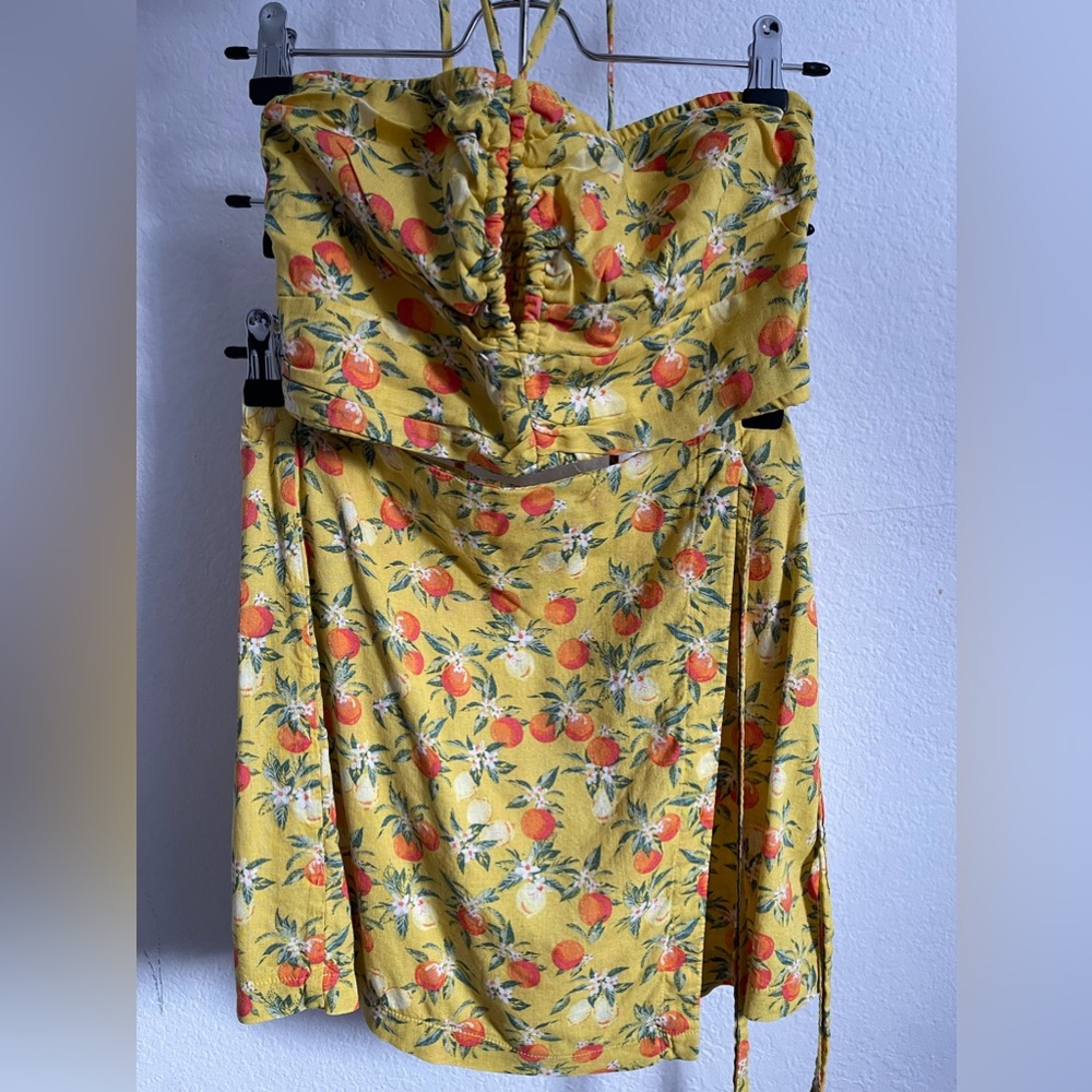 Wild Fable Peach Matching Skirt and Top Set